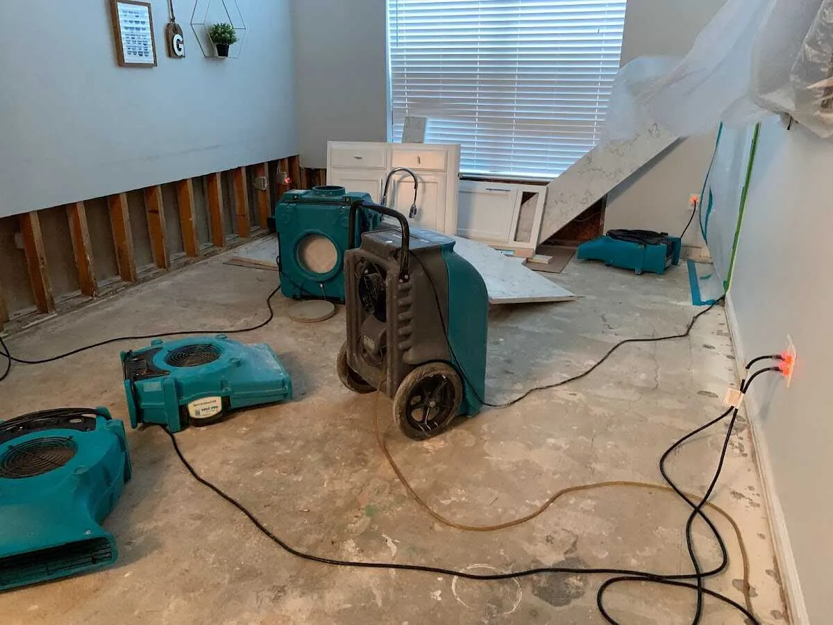 Dehumidifier in flood-cut room for Water Extraction & Removal in St. Augustine